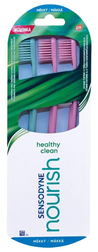 Sensodyne Nourish zubná kefka Healthy Clean 3 pack